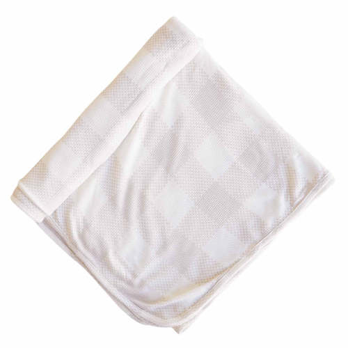 Big Check Bamboo Waffle Oversized Swaddle Blanket | Sand