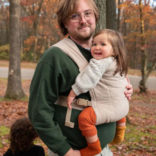 Tan Buckle Baby Carrier | Ergonomic Soft Structured Carrier