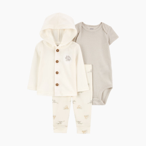 Carter's Little Jacket 3-Piece Set - White/Grey, 3 M