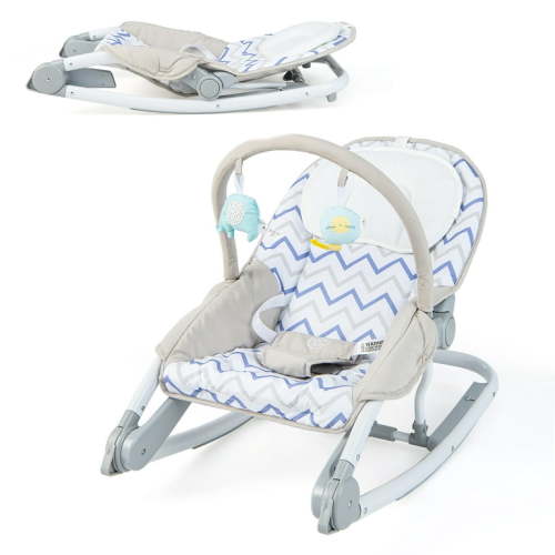 Costway 2-in-1 Baby Bouncer & Rocker Foldable Infant Rocking Seat w/ Adjustable Backrest