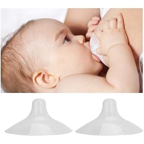 Nipple Shields for Nursing Newborn for Women Breastfeeding Baby Premium Contact Nippleshield for with Latch Difficulties or Flat or Inverted Nipples Clear (20mm/0.78inch, 2 Count)