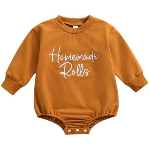 Thanksgiving Baby Outfit Newborn Bubble Romper Fall Winter Infant Long Sleeve Sweatshirt Top Cute Clothes