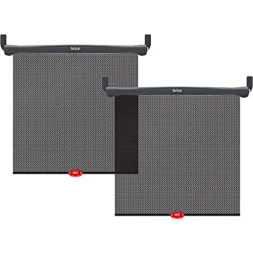 Munchkin® Brica® Sun Safety™ Car Window Roller Shade with White Hot® Heat Alert, Black, 2 Count (Pack of 1)