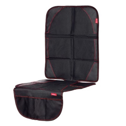Diono Ultra Mat Full Size Car Seat Protector for Under Car Seat with 3 Mesh Storage Pockets Crashed Tested - Black