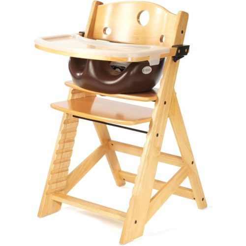 Keekaroo Height Right™ High Chair with Infant Insert & Tray, Natural/Chocolate, ONE Size (0051405KR-0002)