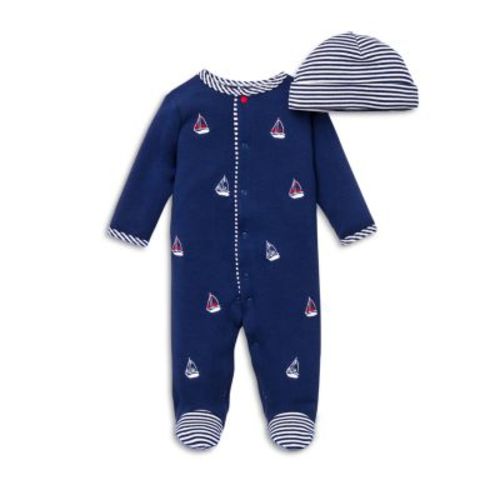 Boys' Sailboats Footie & Hat Set - Baby