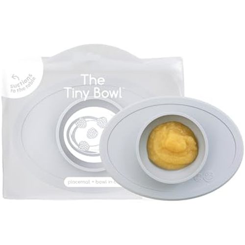 ezpz Tiny Bowl (Pewter) - 6 Months+ - Fits All Highchair Trays
