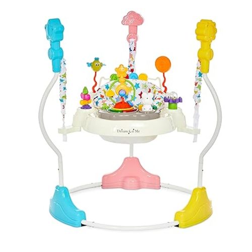 Dream On Me Zany 2-in-1 Activity Center and Bouncer in Star Print