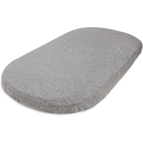 Burts Bees Baby Bassinet Sheet, Infant Fitted BEESNUG Cover, 100% Organic Cotton, Soft Unisex Newborn Essentials for all Standard Oval or Rectangle Bassinet Bed Pads or Mattresses - 15 x 33 Inches