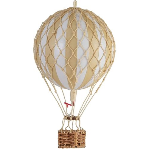 Authentic Models, Floating The Skies Air Balloon, Hanging Home Decor - 5.3 Inch Height, Historic Hot Air Balloon Model for Home Decor, Detailed Vintage Decorations to Hang from Ceiling - Ivory