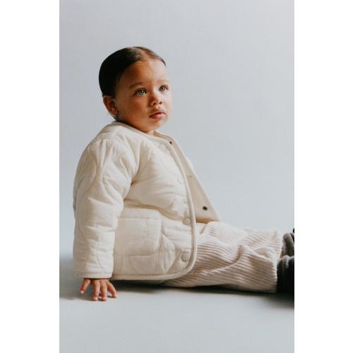 FLEECE LINED QUILTED JACKET - Ecru | ZARA United States
