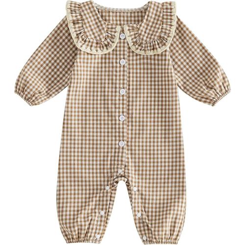 Brown Long Sleeve Plaid Outfit