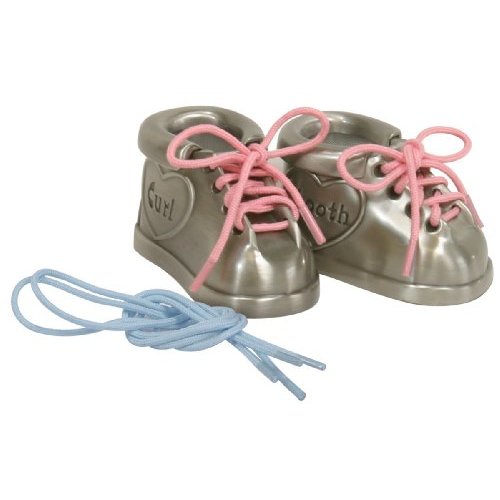 Stephan Baby Pewter First Tooth and First Curl Keepsake Shoes