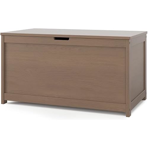 Child Craft Harmony 33” Wood Toy Box, Large Storage Chest, Plenty of Storage, 2 Safety Hinges, Standard Ventilation Hole on Back, 6 Cubic Feet of Storage (Dusty Heather)