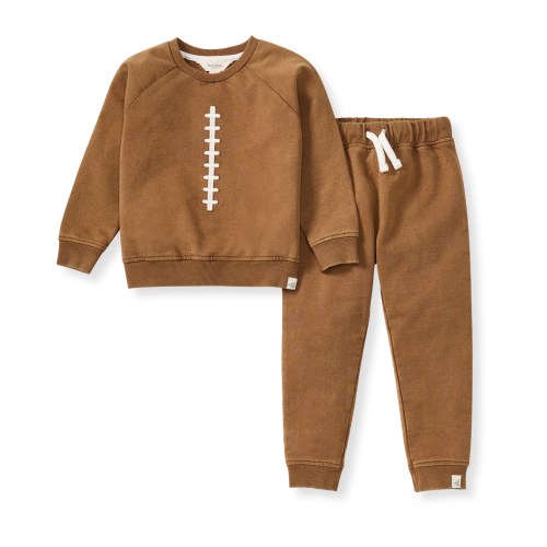 Acid Wash Football Sweatshirt & Pants Set – Burt's Bees Baby