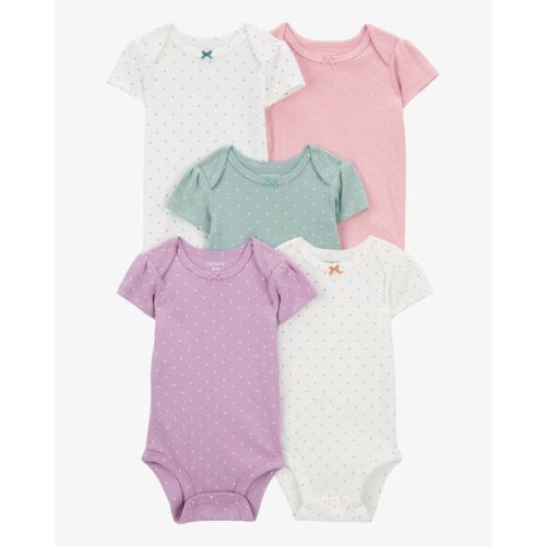 Baby 5-Pack Heart Polka Dot Short Sleeve Bodysuits - Carter's | Carter's