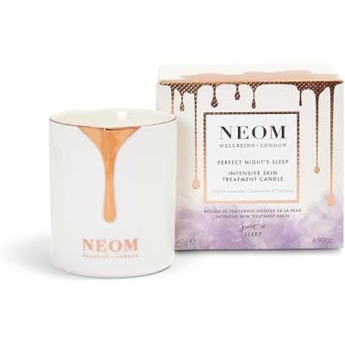 NEOM - Intensive Skin Treatment Candle | 4.93 Fl Oz (140gr) | Lavender, Chamomile & Patchouli | Massage Oil Candle for Sleep | 100% Natural Fragrances | Nourish & Soften | Signature Sleepy Scent