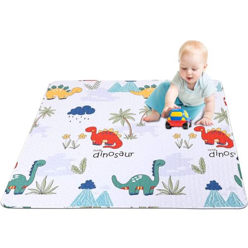 Washable Infant Play Mat, Baby Play Mat Crawling Mats, 43x43” Portable Anti Slip Toddler Playpen Mat, Foldable Kids Tent Padded Floor Mat
