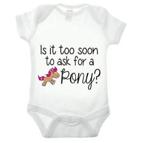 Reality Glitch Too Soon to Ask for A Pony Babygrow - Etsy