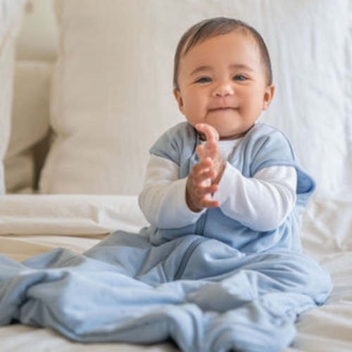 Organic Cotton Muslin Oversized Burpy Bib in Sailing Seas | aden + anais