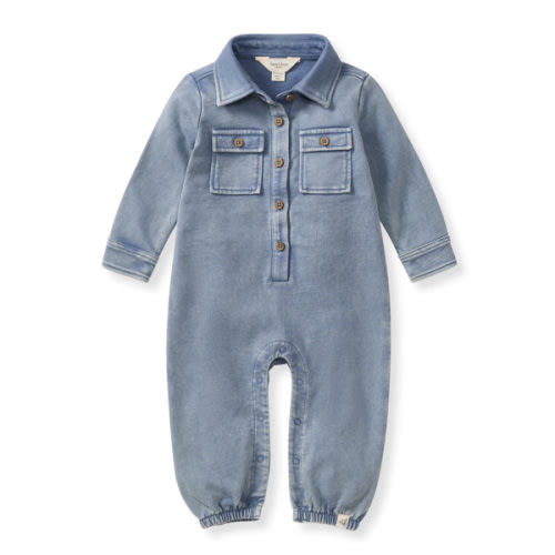 Acid Wash Organic Baby Boy Jumpsuit - Flint – Burt's Bees Baby