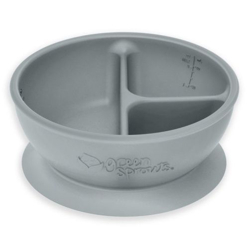 green sprouts® Silicone Divided Learning Bowl in Grey