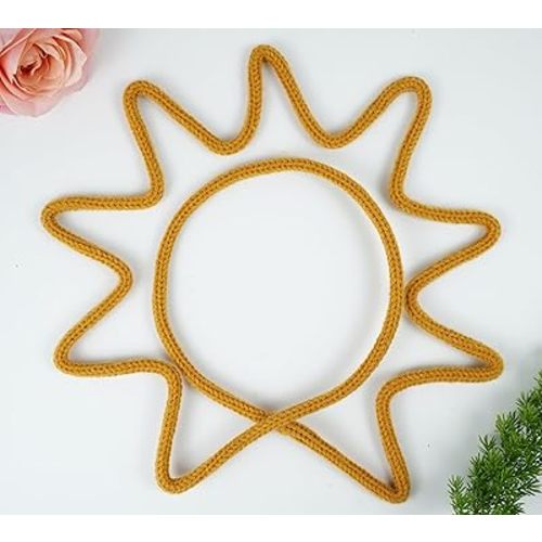 11inches Knitted Wire Sunshine Wall Hanging, Home Decorations for Nursery Room Toddler, Kid’s Playroom Decor, Sun Decor, First Trip Around The Sun, You are My Sunshine, Nursery Sign
