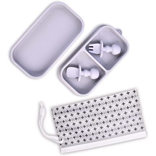 KATORI KIDS Suction Plate for Baby To Go | 5pc Travel Silicone Baby Plate Feeding Set with Travel Bag | Toddler Plate | Baby Travel Essential | Baby Bowl | Platos para Bebes