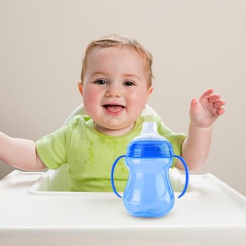 LHWEN 240ML Wide Caliber PP Baby Bottle with Handle Anti Drop Anti Flatulence Plastic Baby Bottle Easy Clean Comfortable Feeding Newborn Toddler Lightweight Perfect Grip Ideal for All Ages