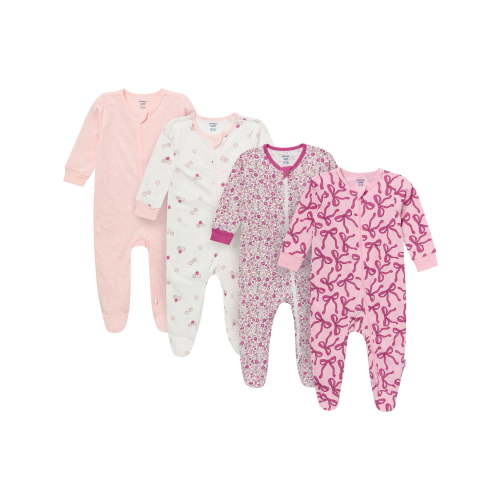 Gerber Baby Neutral Sleep N´ Play Footed Pajamas, 4-Pack, Sizes, Newborn - 0-3 Months