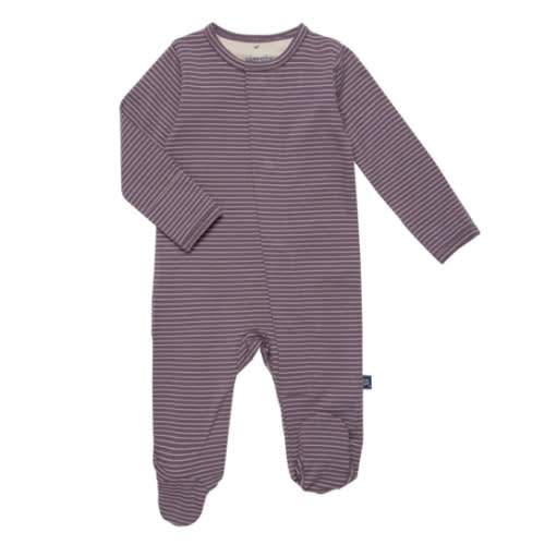 plum / rainy day stripe cloudstretch™ magnetic footie – Magnetic Me