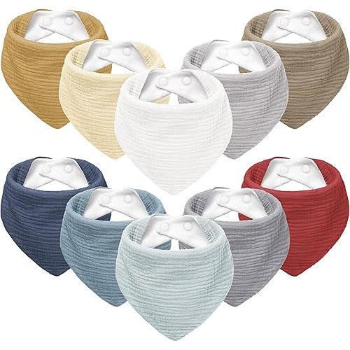 Muslin Baby Bibs 10Pack