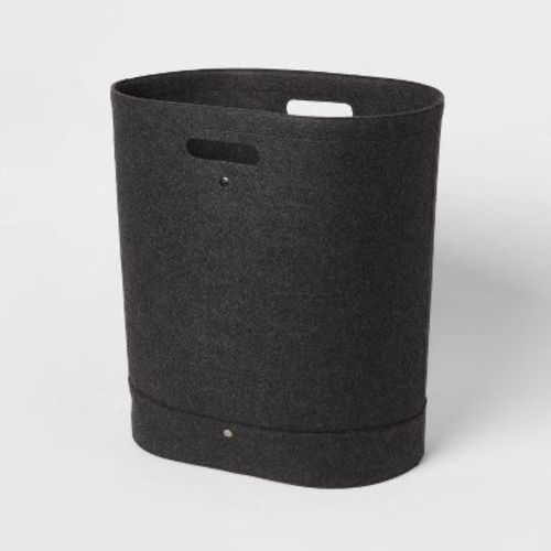 Felt Double Hamper Charcoal - Brightroom™: Polyester, 6000 Volume, Adjustable, Open-Top, No Assembly Required