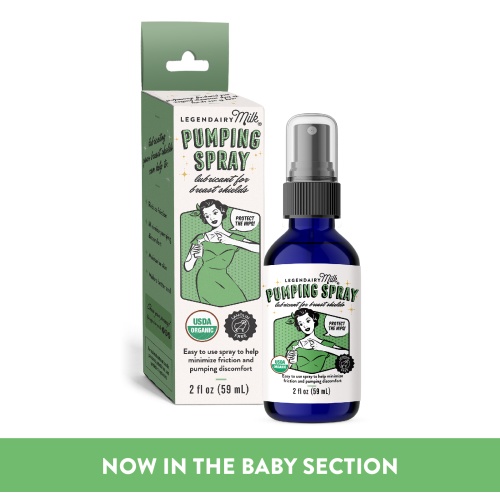 Legendairy Milk Pumping Spray, Natural Lubricant for Breast Pump Flanges, 2 fl oz, 1 Bottle