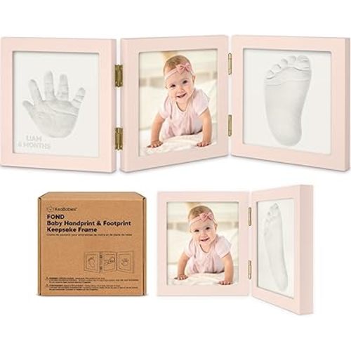 Baby Shower Gifts for Boys, Girls - Baby Hand and Footprint Kit, Foot Print Kit for Baby, Newborn Keepsake Footprint Kit, Nursery Baby Handprint and Footprint Kit, Baby Gift for New Moms (Petal Pink)