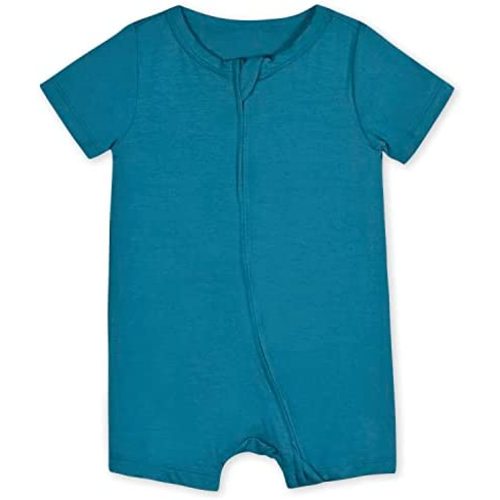 Gerber Baby Buttery-Soft Short Sleeve Romper with Viscose Made with Eucalyptus
