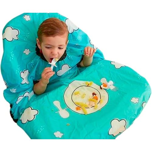 grabease Allover Waterproof Bib for Self-Feeding Infants and Toddlers, Machine Washable, Ages 6-24 Months