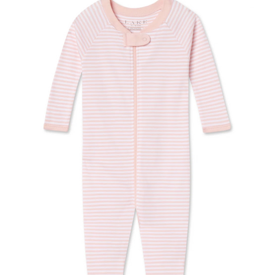 LAKE | Baby | Pima Cotton Pajamas | English Rose Stripe Baby Sleeper