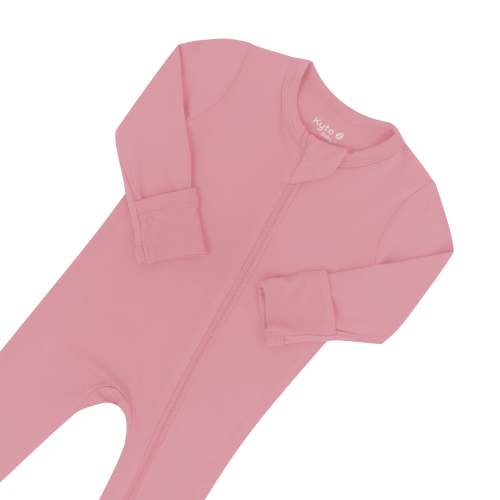 Zippered Footie 6-12 Months in Apple Blossom