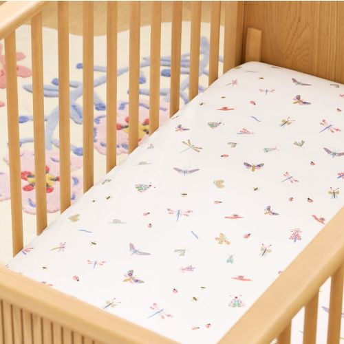 Organic Little Garden Bugs Crib Fitted Sheet