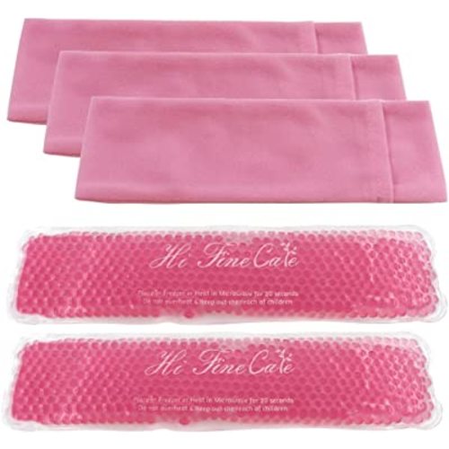 Perineal Cooling Pad, Postpartum Cold Packs Gel Bead Ice Pack Cold Therapy for Women After Pregnancy and Delivery, 2 Ice Pack and 3 Cover (Pink)
