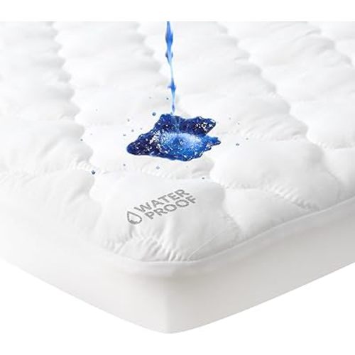 Moonsea Waterproof Pack and Play Sheets Compatible with 4moms Breeze Plus Playard & Breeze GO Playard, Pack and Play Mattress Pad, Pack and Play Sheets Fitted, White