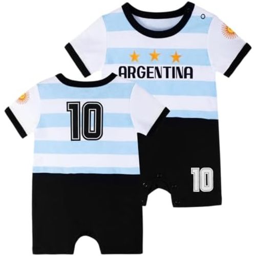 Baby Soccer Outfits - National Themed Infant Soccer Rompers 0-24M