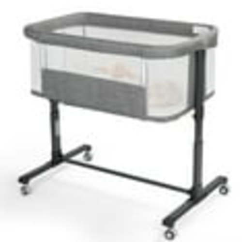 AILEEKISS Baby Bassinet with Wheels, Height Adjustable Newborn Bedside for Baby, Grey
