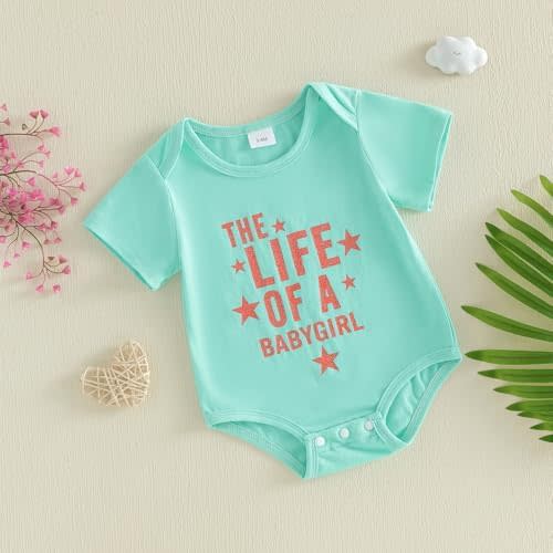 "The Life Of A Baby Girl" Short Sleeve Bubble Romper (0-3 Months)
