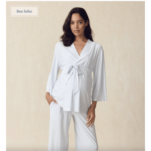 LAKE | Women | DreamModal™ Pajamas | Fog Maternity Kimono Bundle