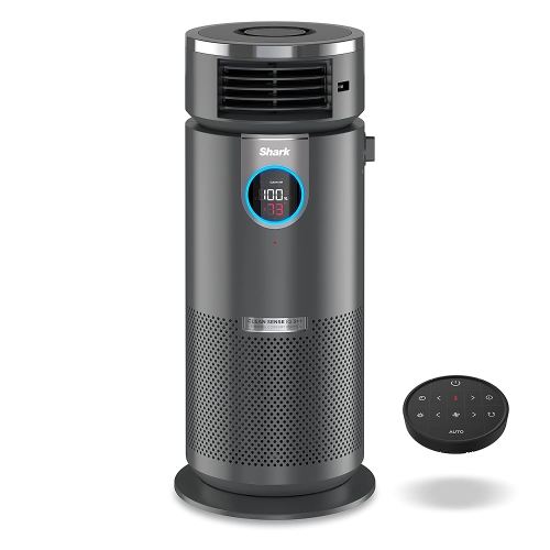 Shark HC452 3-in-1 Air Purifier, Heater & Fan with NanoSeal HEPA, Cleansense IQ, Odor Lock, for 500 Sq. Ft, Captures 99.98% of Particles, Dust, Allergens & Smoke, 0.1–0.2 Microns, Grey (Renewed)