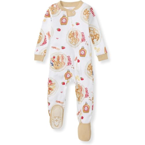 Burt's Bees Baby Boys' Pajamas, Zip-Front Non-Slip Footed Sleeper, Organic Cotton