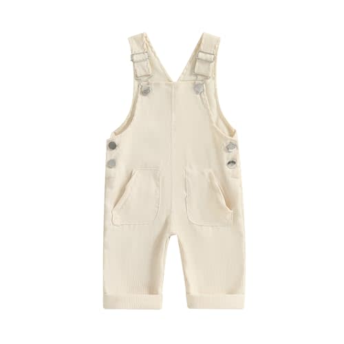 YOKJZJD Newborn Infant Baby Boy Girl Fall Winter Suspender Pants Overalls Corduroy Bib Pants Trousers with Pockets