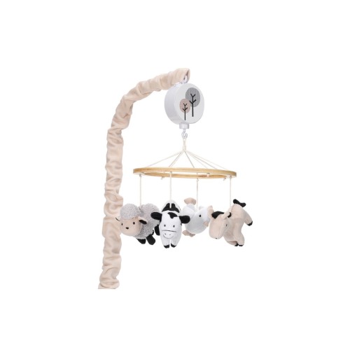 Baby Farm Animals Musical Baby Crib Mobile Soother Toy